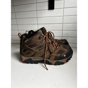 Merrell Mens Moab 2 Ventilator Mid Waterproof Comp Toe CSA Work Boot Brown 9W